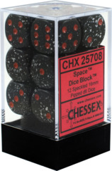 Chessex Speckled Space 16mm (Standard) 12 Dice Set CHX25708